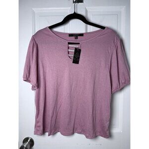 Louise Paris Dusty Rose Rhinestone Accent Women’s Shirt Size Petite Large